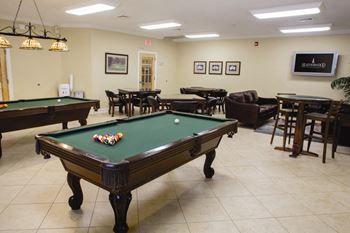 Pool tables and Lounge Seating at Echo Pond Luxury Apartments, Moriches, New York